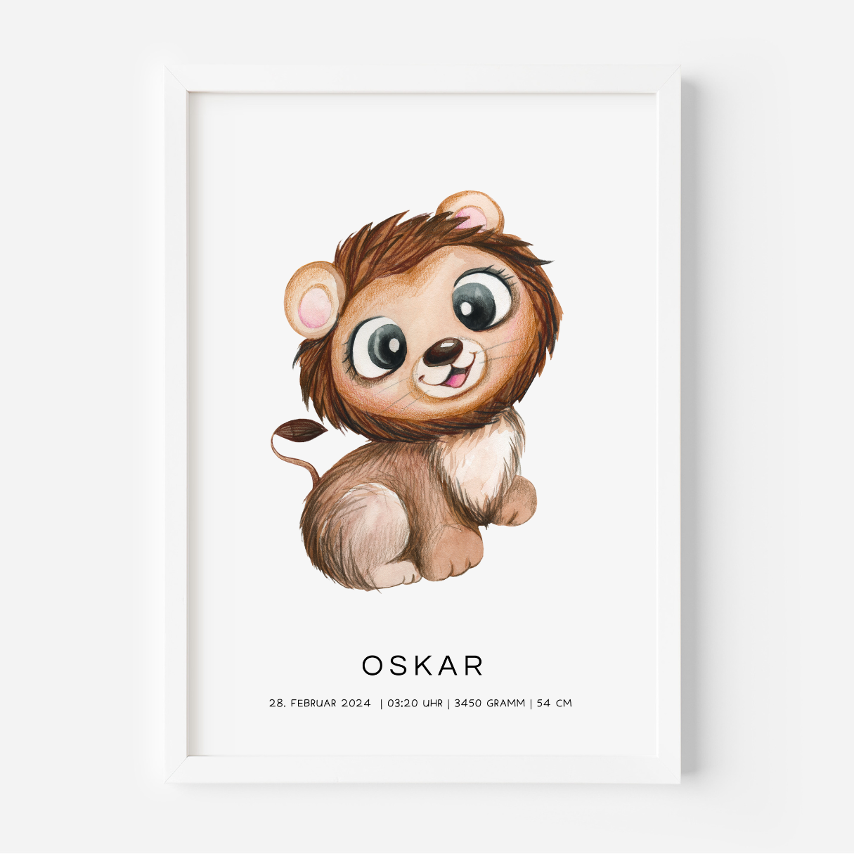 Kinderbild Löwe personalisiert