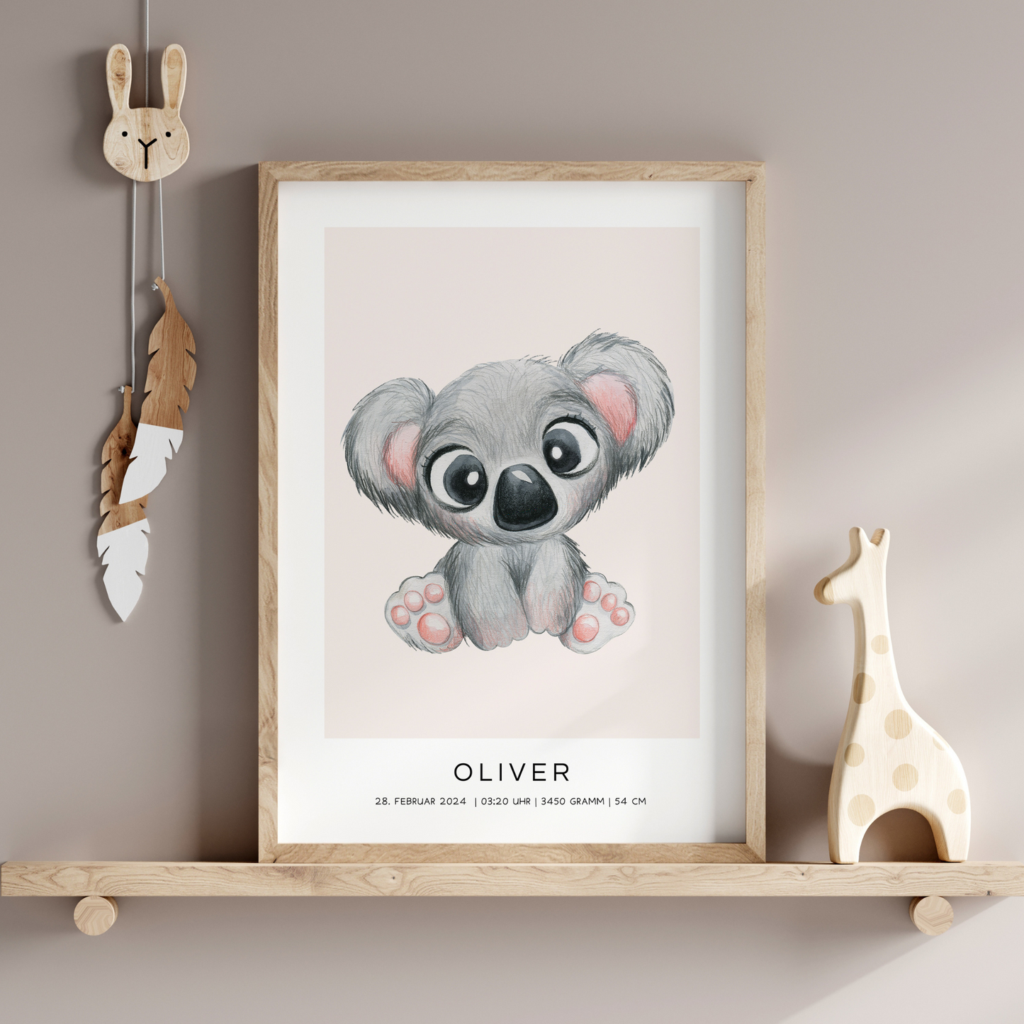 Kunstdruck Koala personalisiert