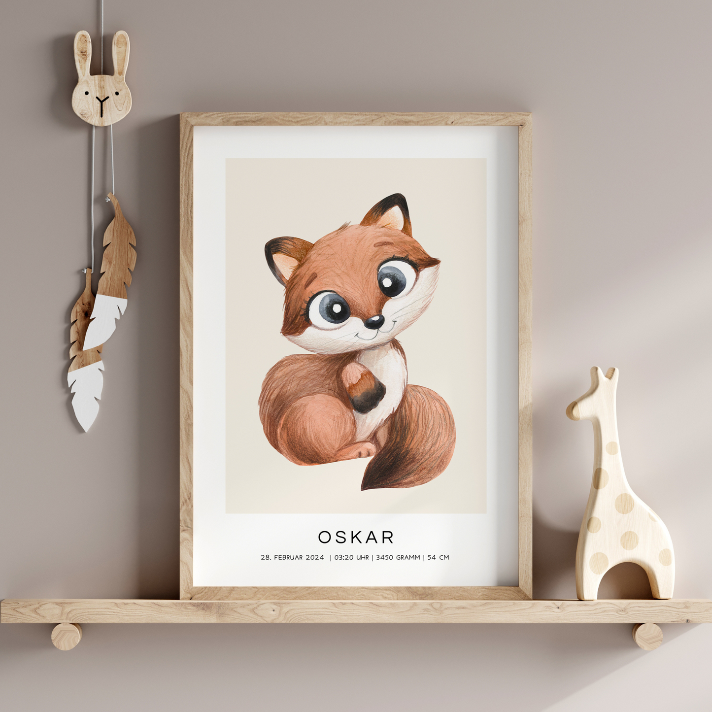 Kunstdruck Fuchs personalisiert