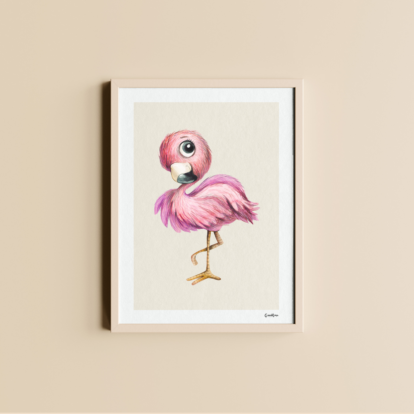 Kunstdruck Flamingo