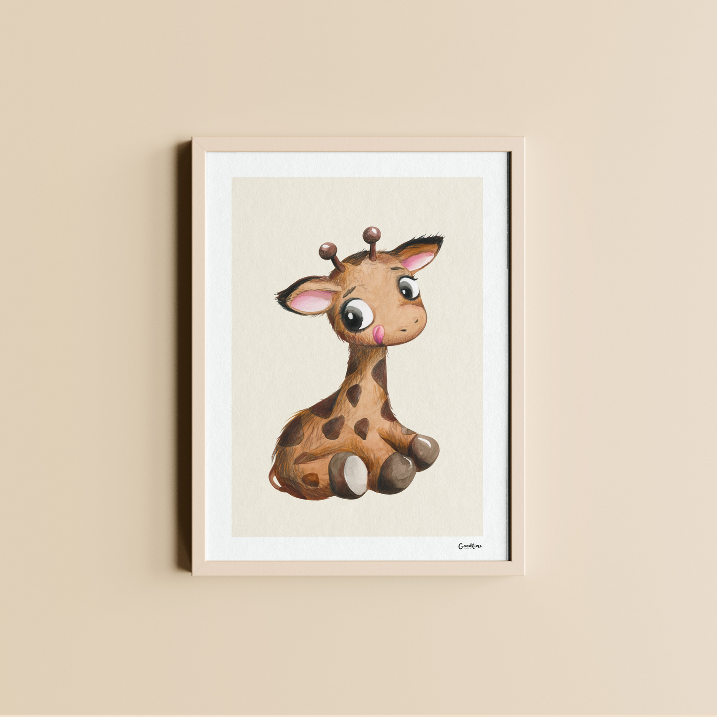 Kunstdruck Giraffe