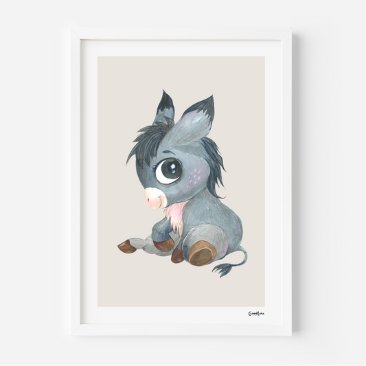 Kunstdruck Esel